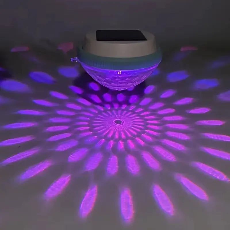 Solar floating LED pool light