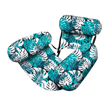 1pcs New Inflatable Water Hammock with Armrests PVC Floating Lounger Sofa for Adults Summer Print Pool Float Inflatable Lounger
