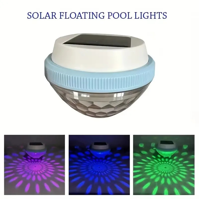 Solar floating LED pool light