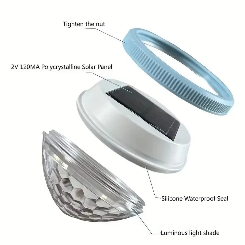 Solar floating LED pool light